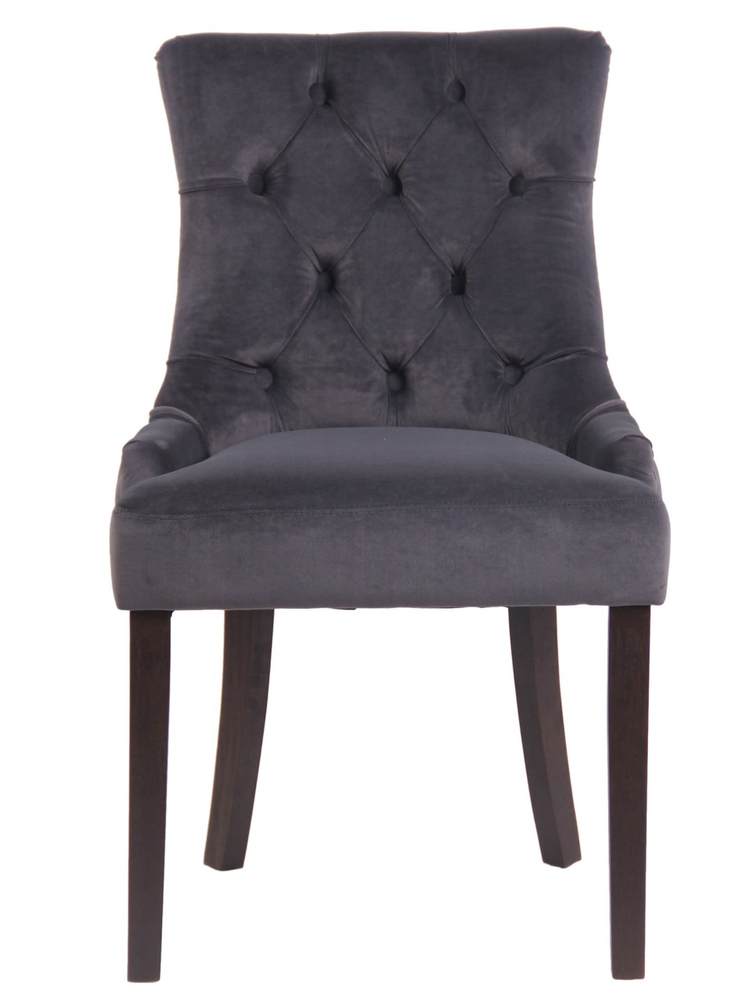 Set 4 scaune de sufragerie Aberdeen catifea antic, gri închis