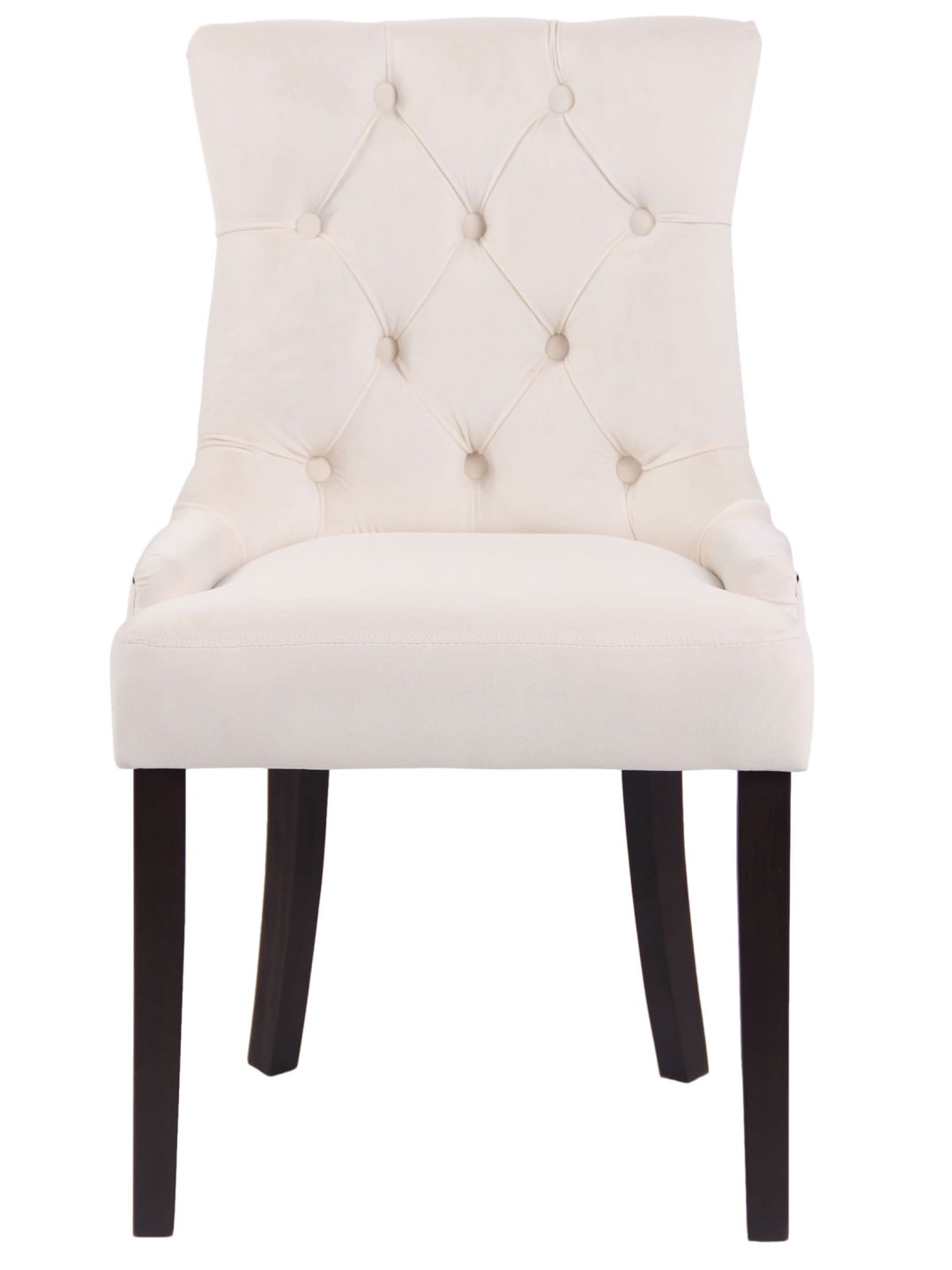 Set 4 scaune de sufragerie Aberdeen catifea antic, crem