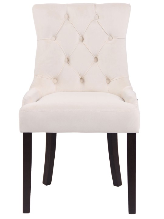 Set 4 scaune de sufragerie Aberdeen catifea antic, crem