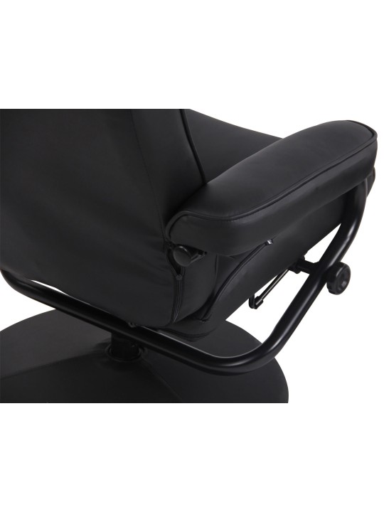 Fotoliu Ennis cu taburet, negru