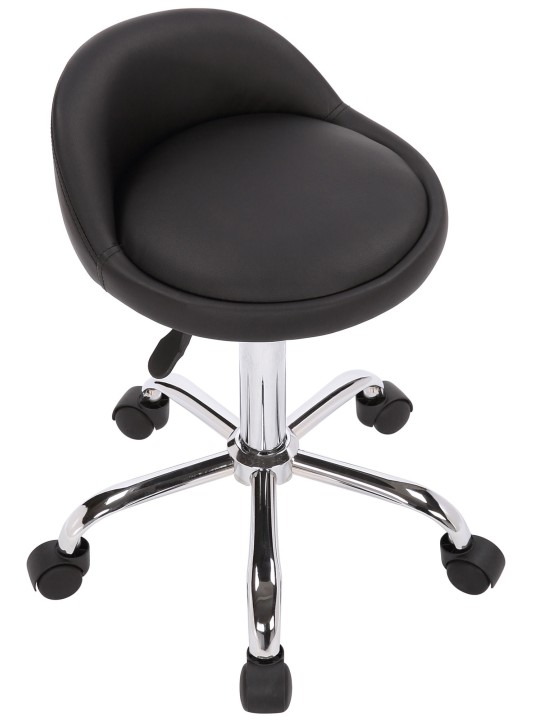 Scaun de lucru Teramo imitatie piele, negru