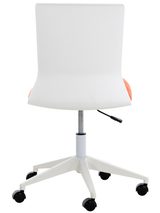 Scaun de birou Apolda imitatie piele, portocaliu