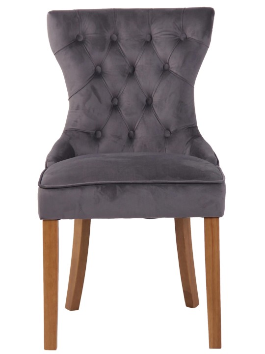 Scaun Franca catifea antic-luminoasa, gri închis