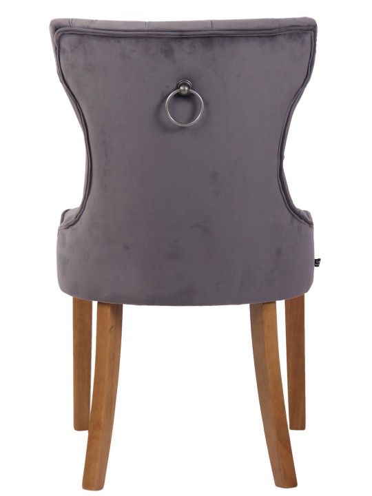 Scaun Franca catifea antic-luminoasa, gri închis
