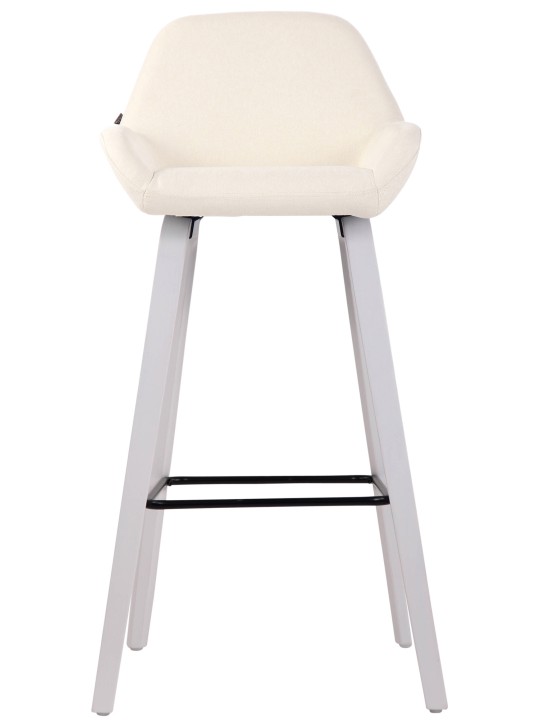 Scaun de bar țesătură Newnan cadru de 4 picioare (stejar), crem