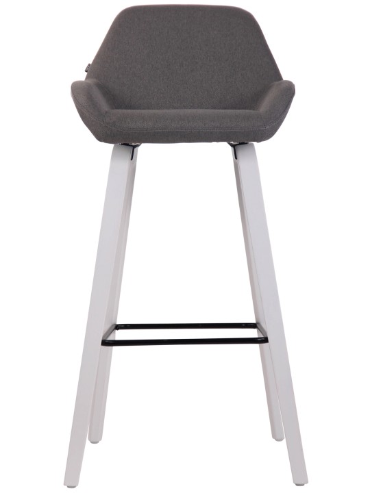 Scaun de bar țesătură Newnan cadru de 4 picioare (stejar), gri închis