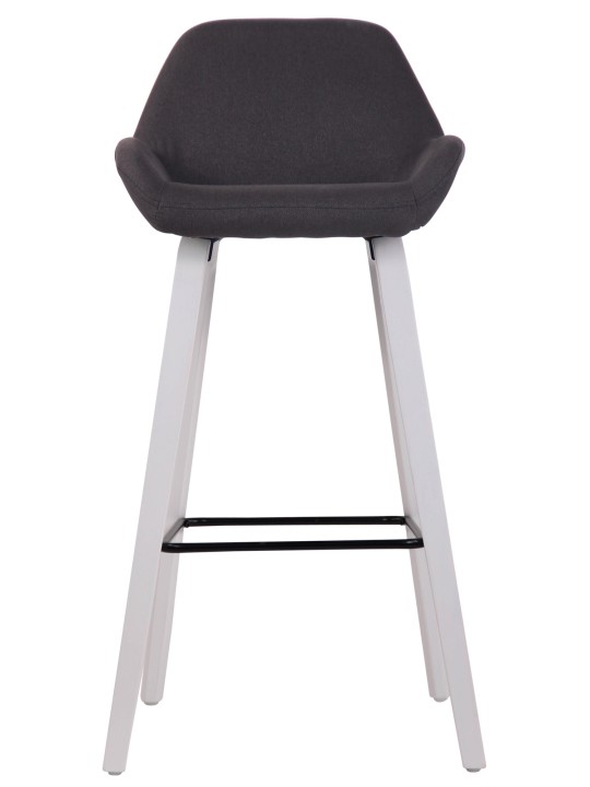 Scaun de bar țesătură Newnan cadru de 4 picioare (stejar), negru