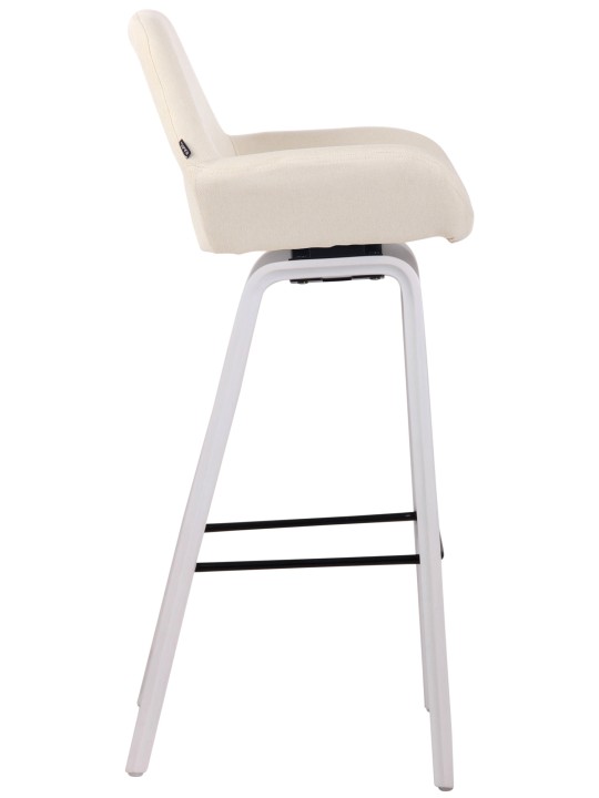 Scaun de bar țesătură Newnan cadru de 4 picioare (stejar), crem