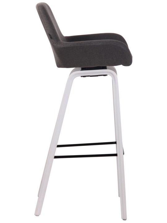 Scaun de bar țesătură Newnan cadru de 4 picioare (stejar), gri închis