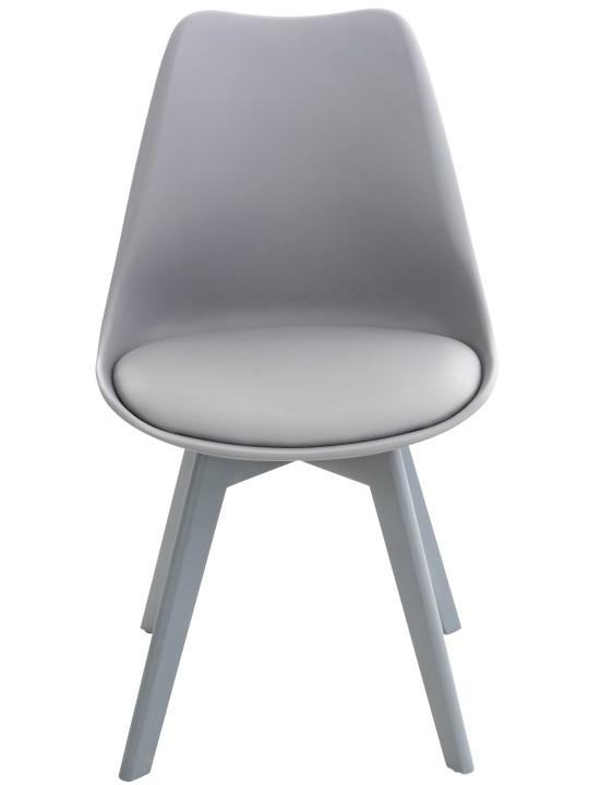 Set 4 scaune Linares plastic, gri/gri