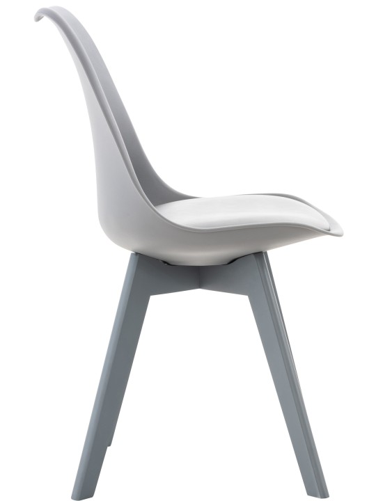 Set 4 scaune Linares plastic, gri/gri