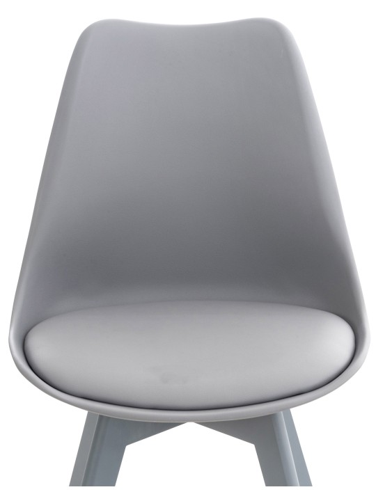 Set 4 scaune Linares plastic, gri/gri