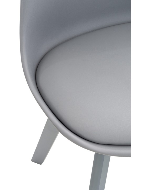 Set 4 scaune Linares plastic, gri/gri