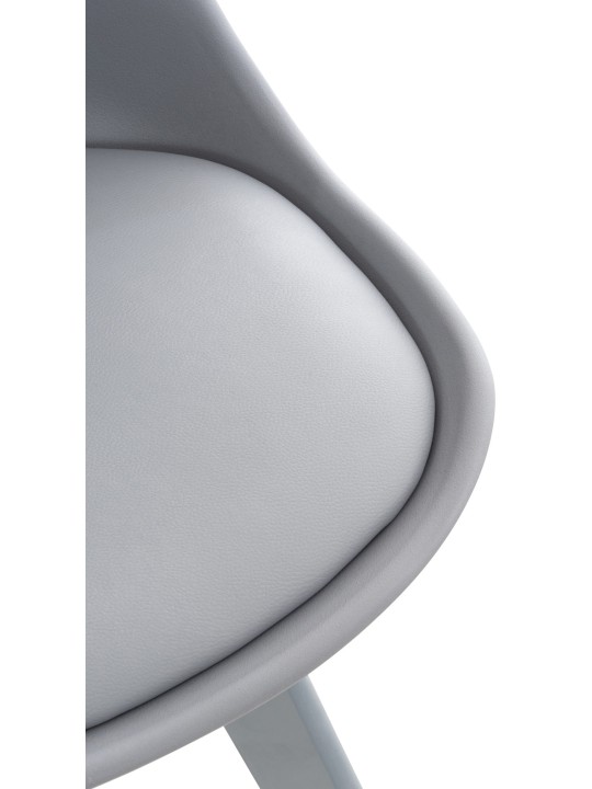 Set 4 scaune Linares plastic, gri/gri