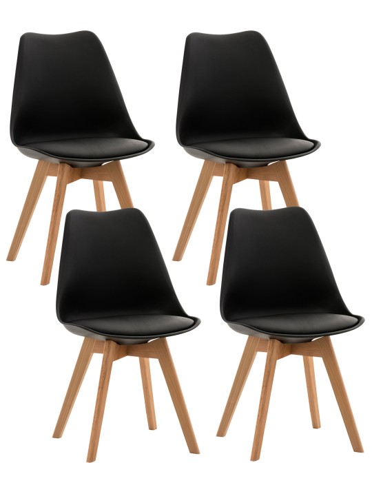 Set 4 scaune Linares, negru Set 4 scaune Linares, negru