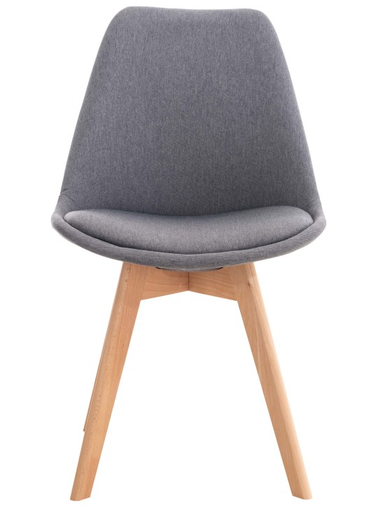 Set 4 scaune din material Linares, gri