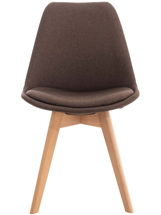 Set 4 scaune din material Linares, maro