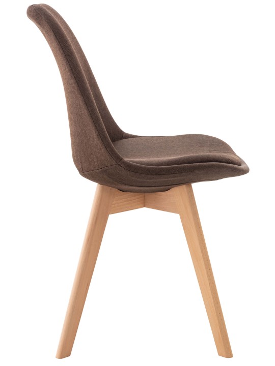 Set 4 scaune din material Linares, maro