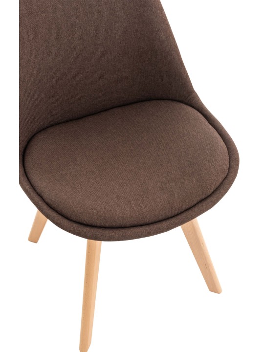 Set 4 scaune din material Linares, maro