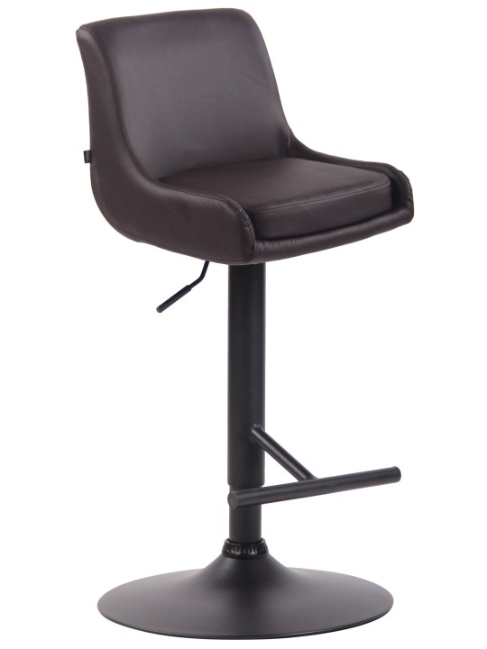 Scaun de bar Club imitatie piele, maro