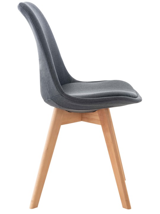 Scaun Linares stofa, gri închis