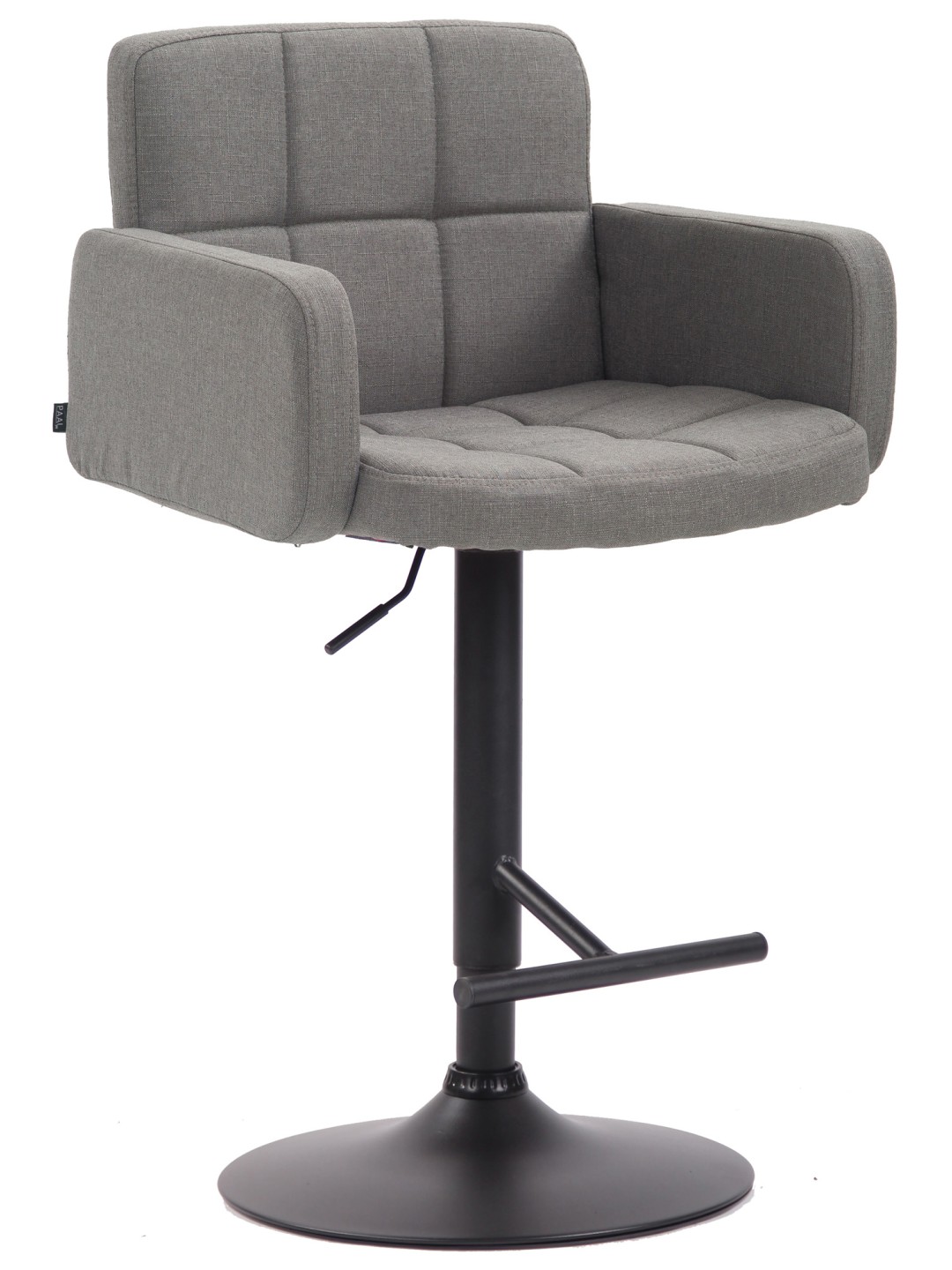 Scaun de bar Los Angeles, stofa, gri