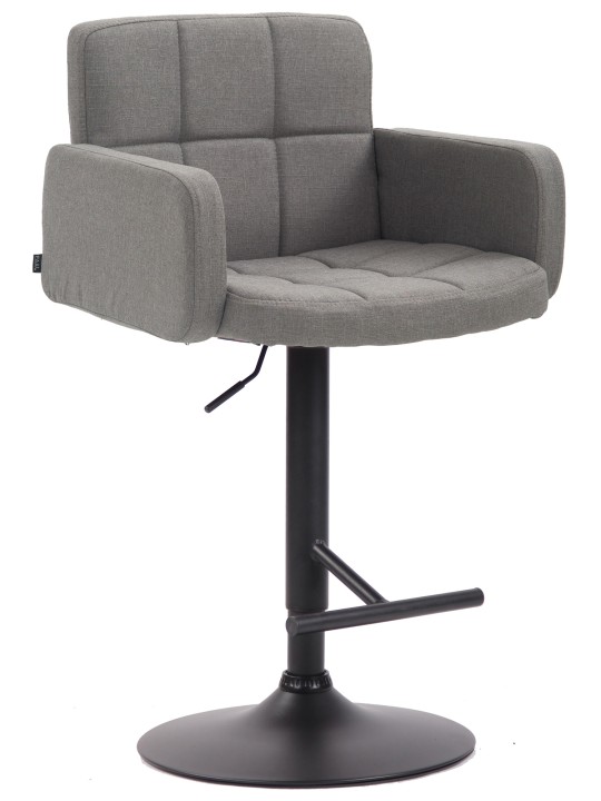 Scaun de bar Los Angeles, stofa, gri