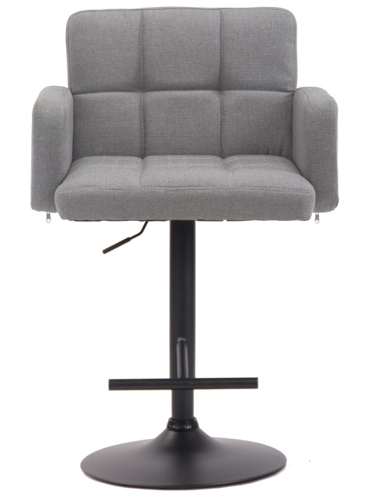 Scaun de bar Los Angeles, stofa, gri
