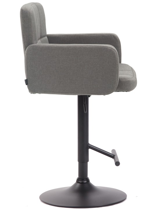 Scaun de bar Los Angeles, stofa, gri