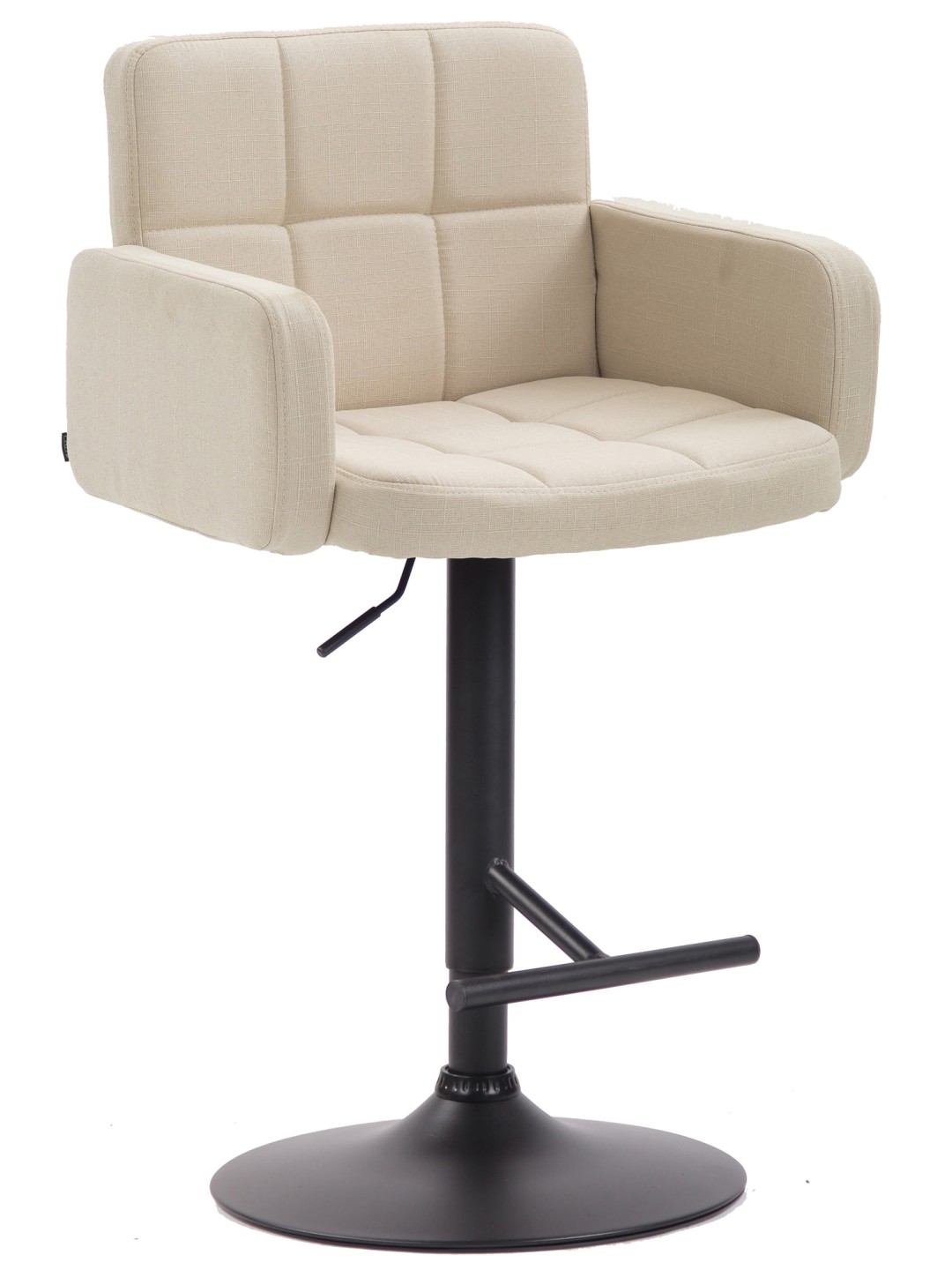 Scaun de bar Los Angeles, stofa, crem