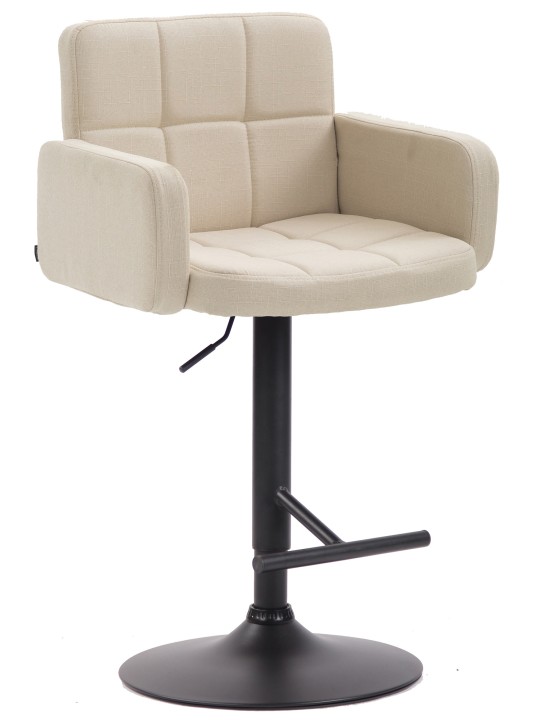 Scaun de bar Los Angeles, stofa, crem