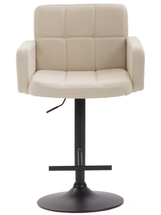 Scaun de bar Los Angeles, stofa, crem