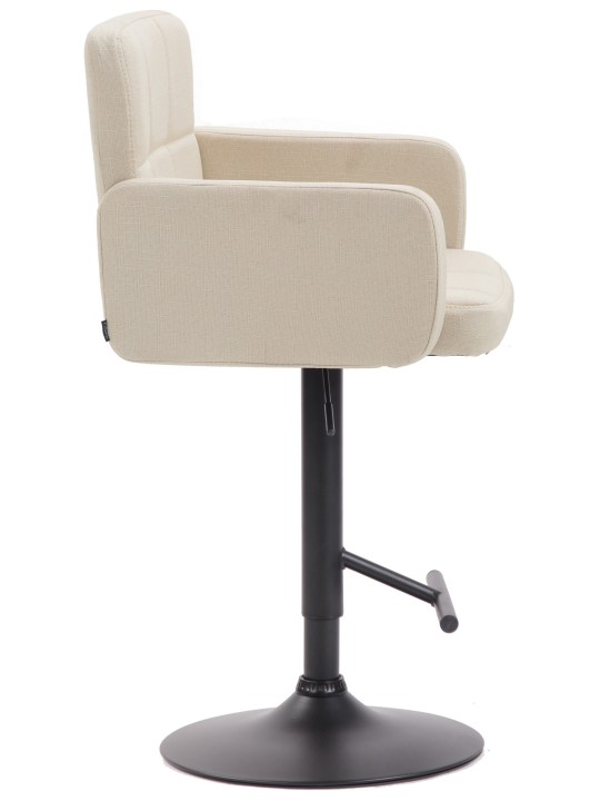 Scaun de bar Los Angeles, stofa, crem