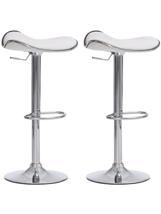 Set 2 scaune de bar Shanghai C, alb