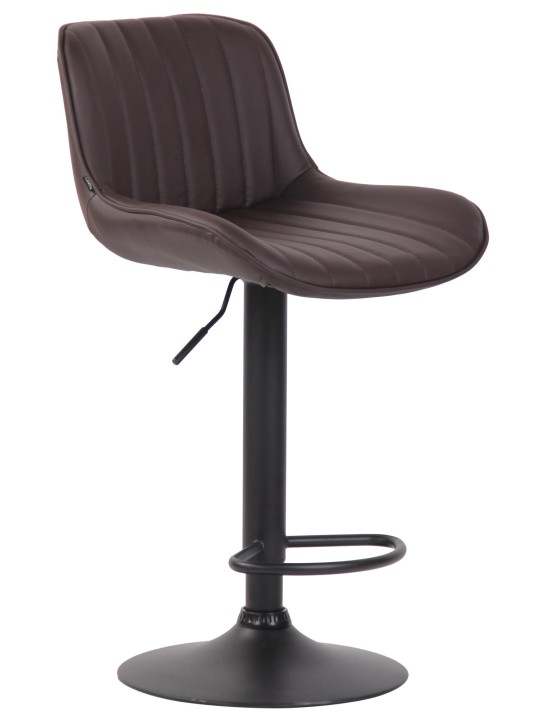 Scaun de bar Lentini imitatie piele, maro