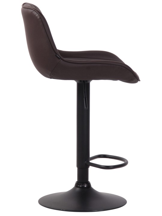 Scaun de bar Lentini imitatie piele, maro