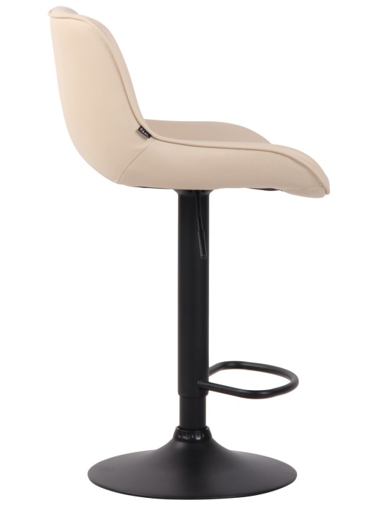 Scaun de bar Lentini imitatie piele, crem