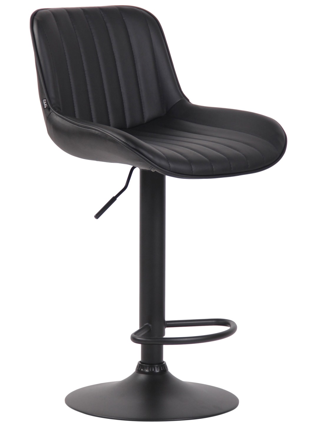 Scaun de bar Lentini imitatie piele, negru