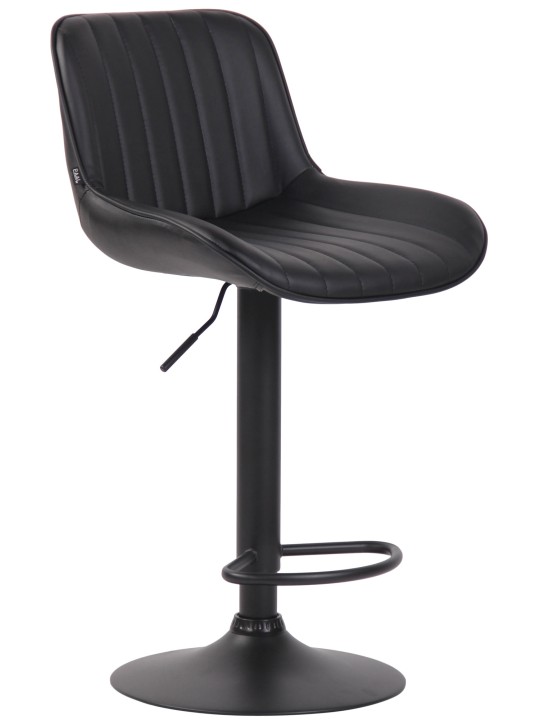 Scaun de bar Lentini imitatie piele, negru