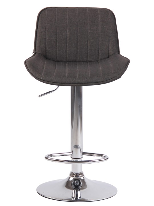 Scaun de bar Lentini stofa crom, gri închis