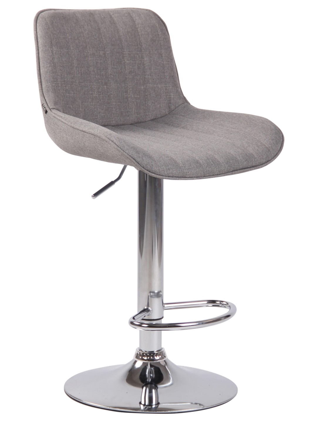 Scaun de bar Lentini stofa crom, gri