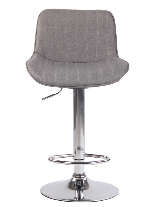 Scaun de bar Lentini stofa crom, gri