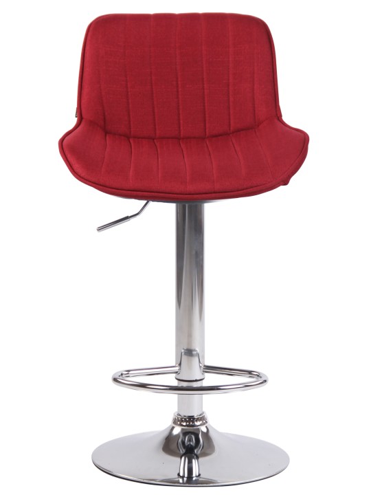 Scaun de bar Lentini stofa crom, roșu
