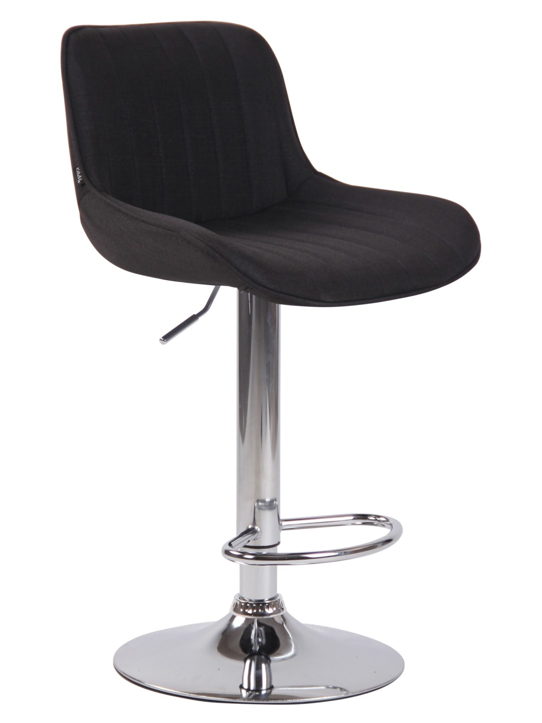 Scaun de bar Lentini stofa crom, negru