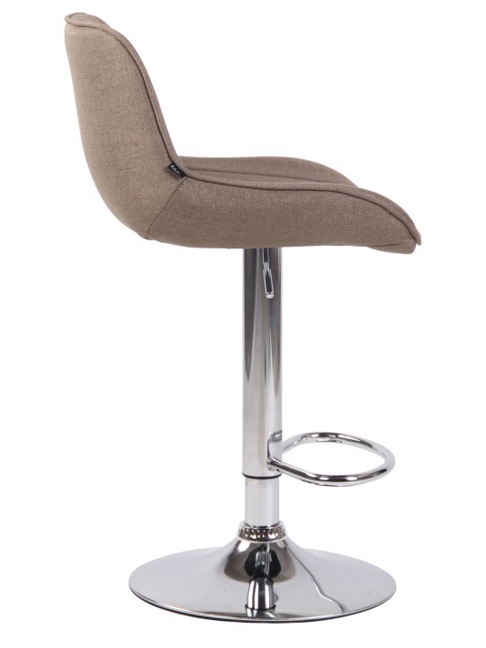 Scaun de bar Lentini stofa crom, taupe