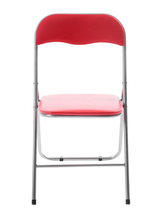 Scaun pliant Felix, roșu/argintiu