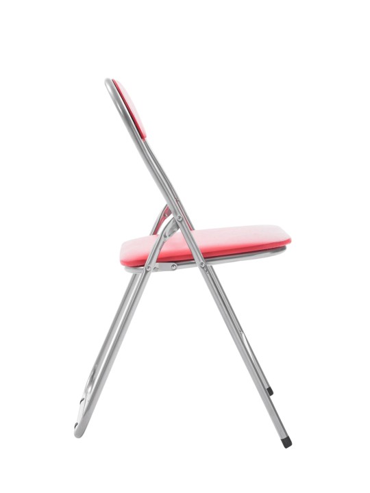 Scaun pliant Felix, roșu/argintiu