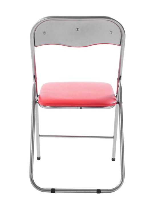Scaun pliant Felix, roșu/argintiu
