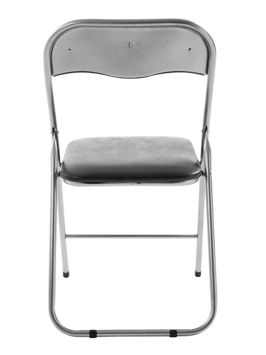 Scaun pliant Felix, negru/argintiu