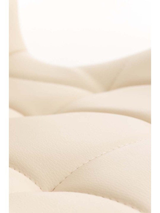 Set 4 scaune de sufragerie piele artificiala Elda, crem